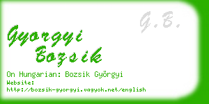 gyorgyi bozsik business card