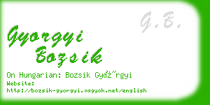 gyorgyi bozsik business card